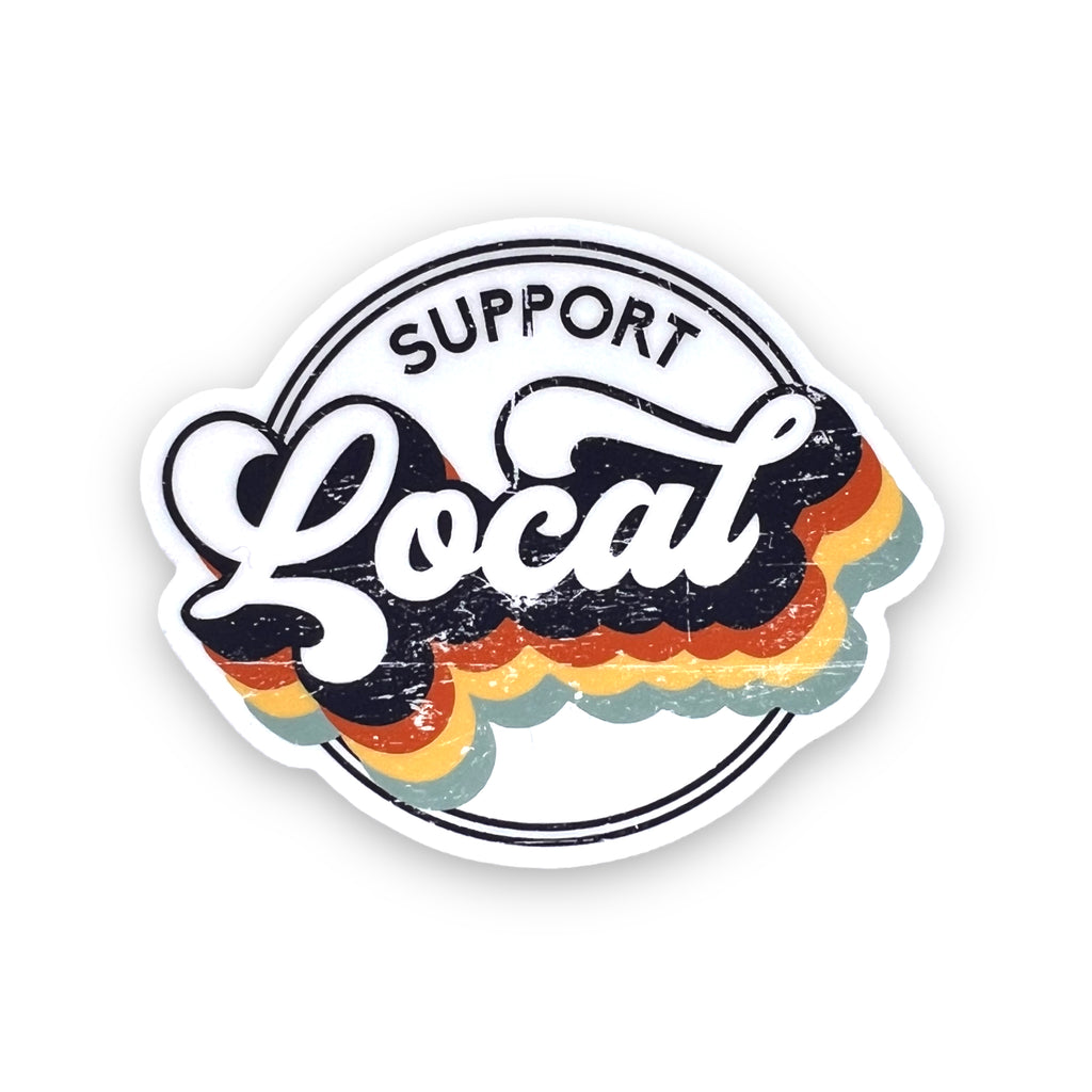 Support Local Sticker-Sticker-208 Tees- 208 Tees, A Women's, Men's and Kids Online Graphic Tee Boutique, Located in Spirit Lake, Idaho