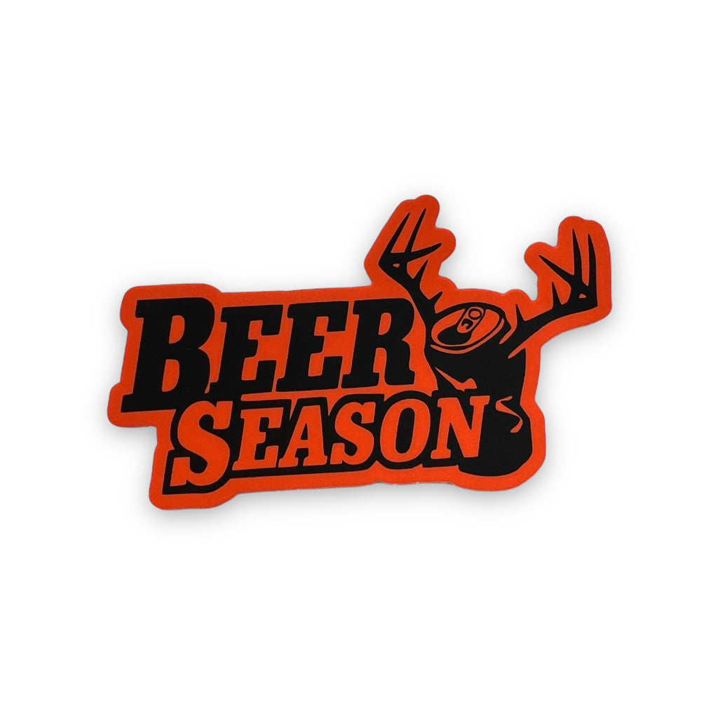 Beer Season Sticker-Sticker-208 Tees- 208 Tees, A Women's, Men's and Kids Online Graphic Tee Boutique, Located in Spirit Lake, Idaho