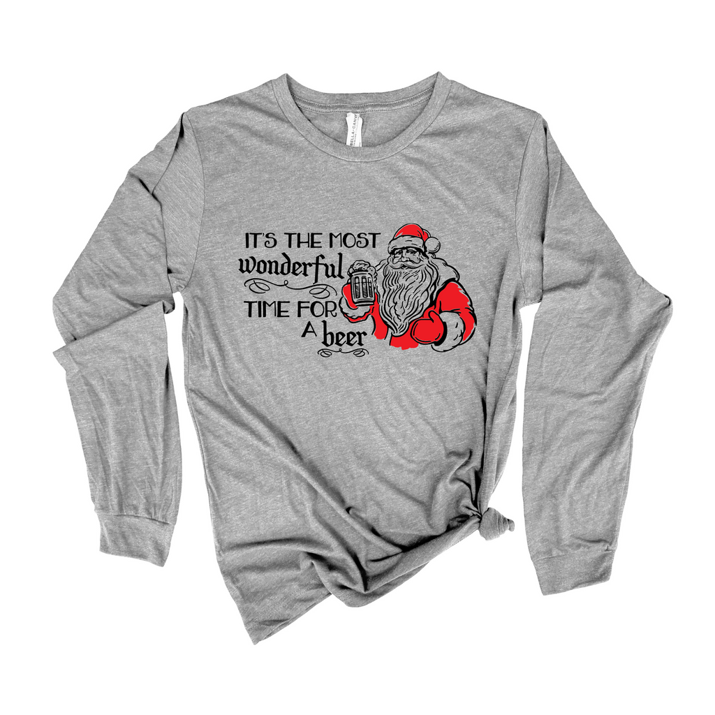 Christmas Drinking Long Sleeve Christmas Shirt, Festive Holiday 160-Long Sleeves-208 Tees- 208 Tees, A Women's, Men's and Kids Online Graphic Tee Boutique, Located in Spirit Lake, Idaho