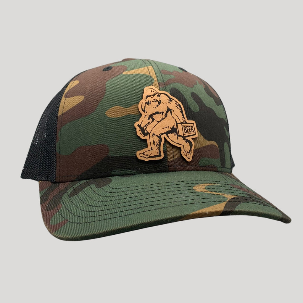 Bigfoot Loves Beer Hat-Hats-208 Tees- 208 Tees, A Women's, Men's and Kids Online Graphic Tee Boutique, Located in Spirit Lake, Idaho