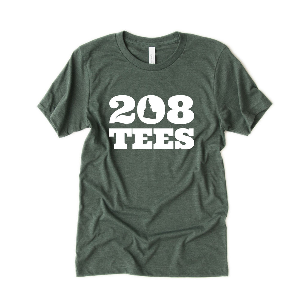 Logo Graphic Tee TShirt Long Sleeve-208 Tees- 208 Tees, A Women's, Men's and Kids Online Graphic Tee Boutique, Located in Spirit Lake, Idaho