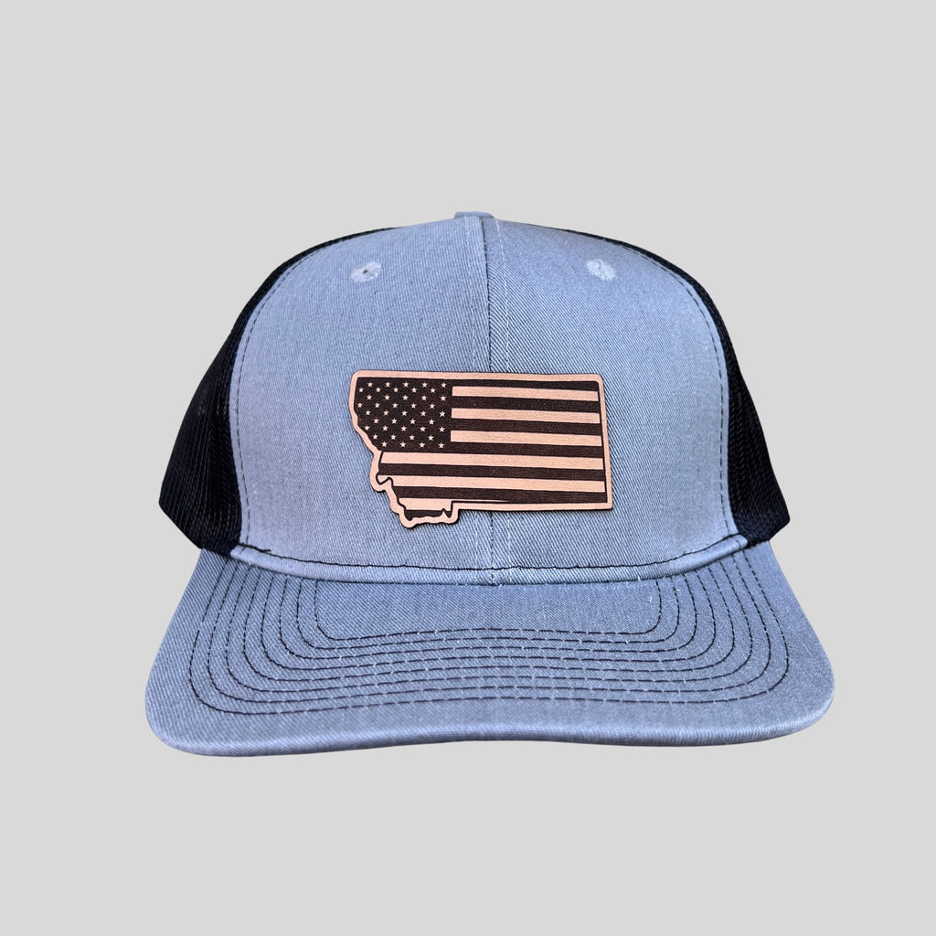 Montana Flag Hat-Hats-208 Tees- 208 Tees, A Women's, Men's and Kids Online Graphic Tee Boutique, Located in Spirit Lake, Idaho