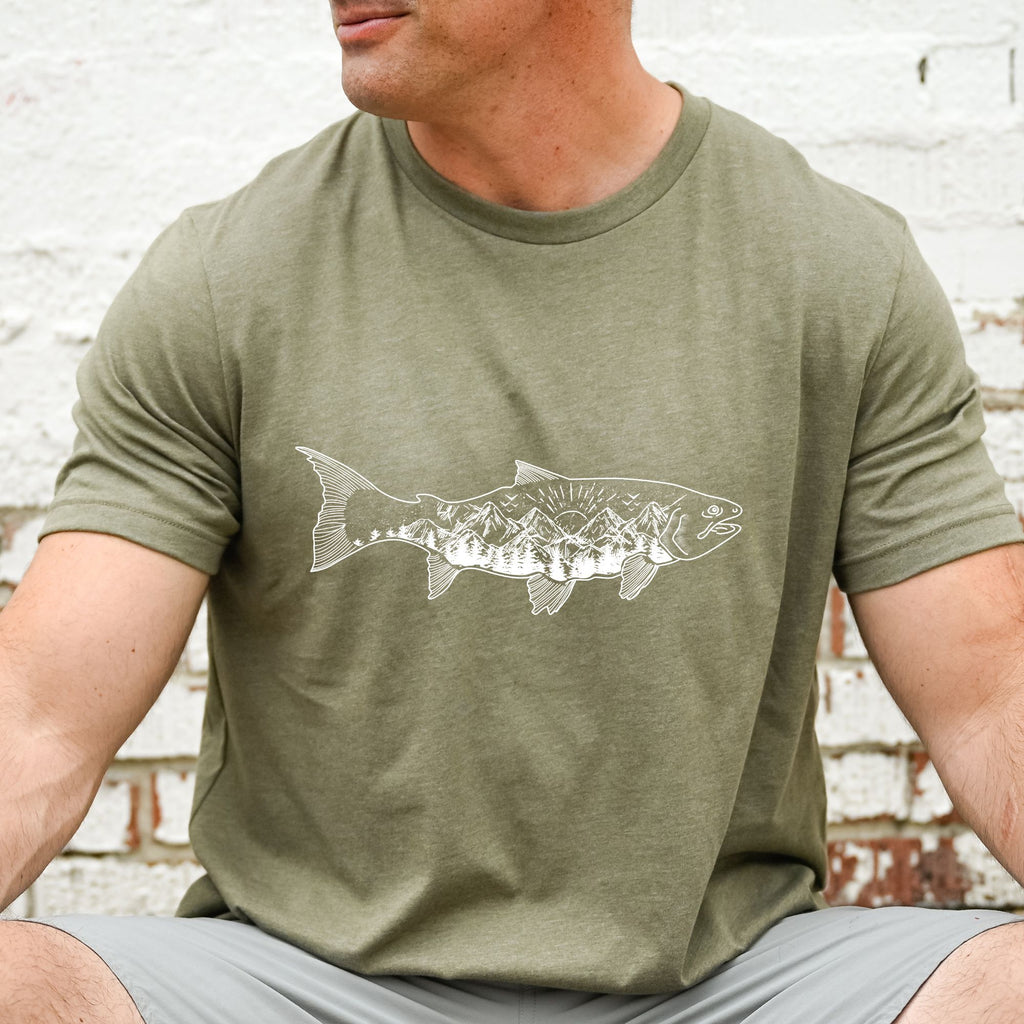 Fishing TShirt for Men-208 Tees- 208 Tees, A Women's, Men's and Kids Online Graphic Tee Boutique, Located in Spirit Lake, Idaho