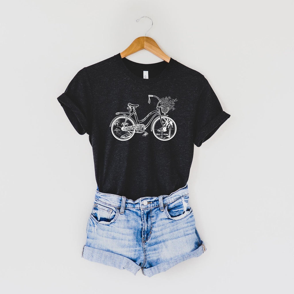 Cruiser Tee, Cute Womens Biking T-Shirt 9T-208 Tees- 208 Tees, A Women's, Men's and Kids Online Graphic Tee Boutique, Located in Spirit Lake, Idaho