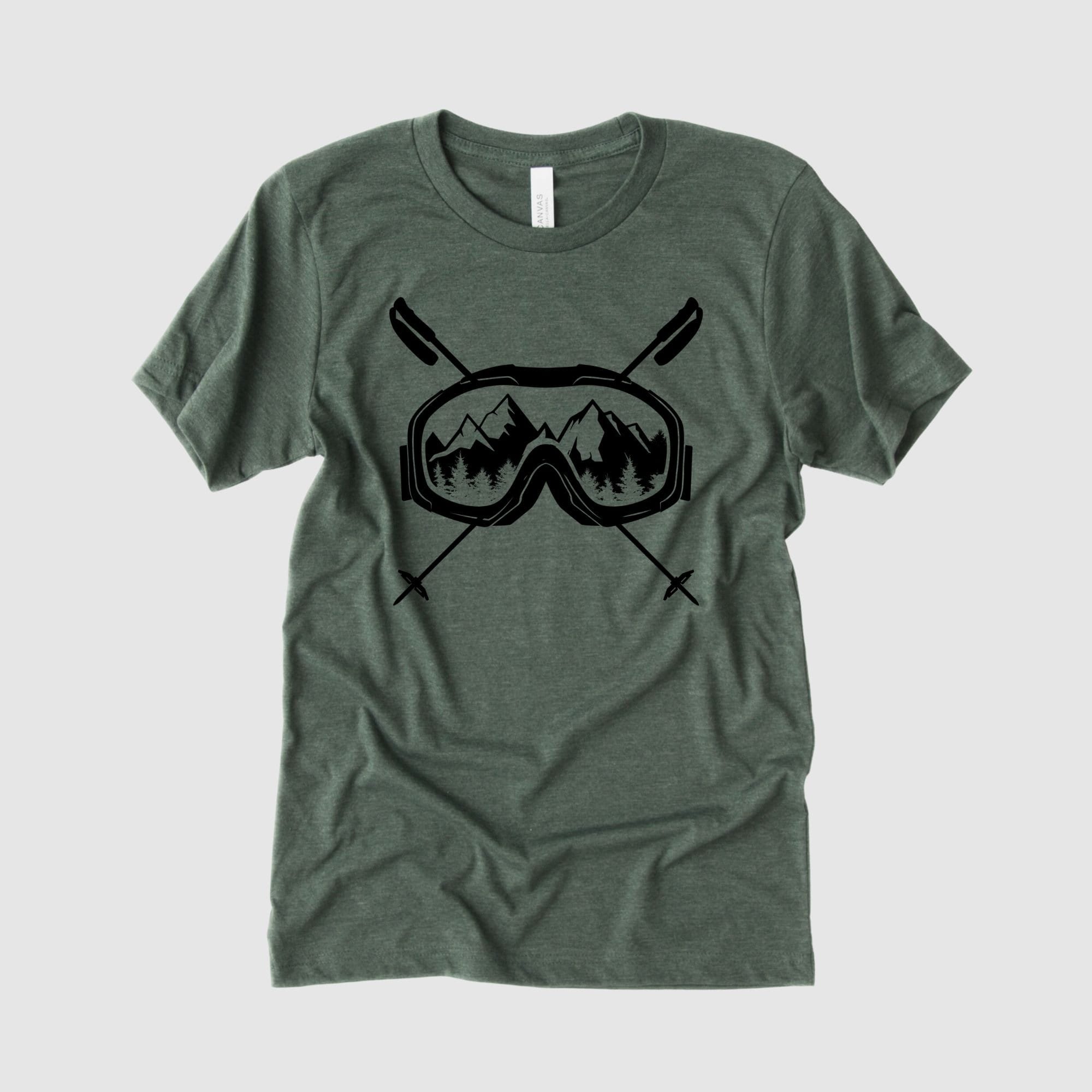 Skiing Shirt for Men-208 Tees- 208 Tees, A Women's, Men's and Kids Online Graphic Tee Boutique, Located in Spirit Lake, Idaho