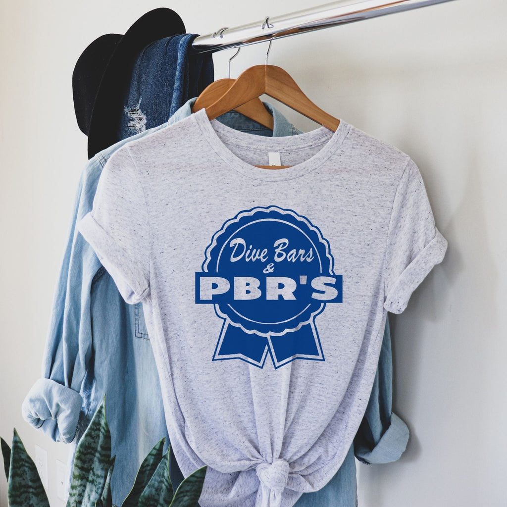 Drive Bars and PBRs Shirt, Dive Bar Shirt, Beer Shirt, Save the Dive Bars, Support Your Local Dive Bar, Gift for Women, Shirt for Women-208 Tees- 208 Tees, A Women's, Men's and Kids Online Graphic Tee Boutique, Located in Spirit Lake, Idaho