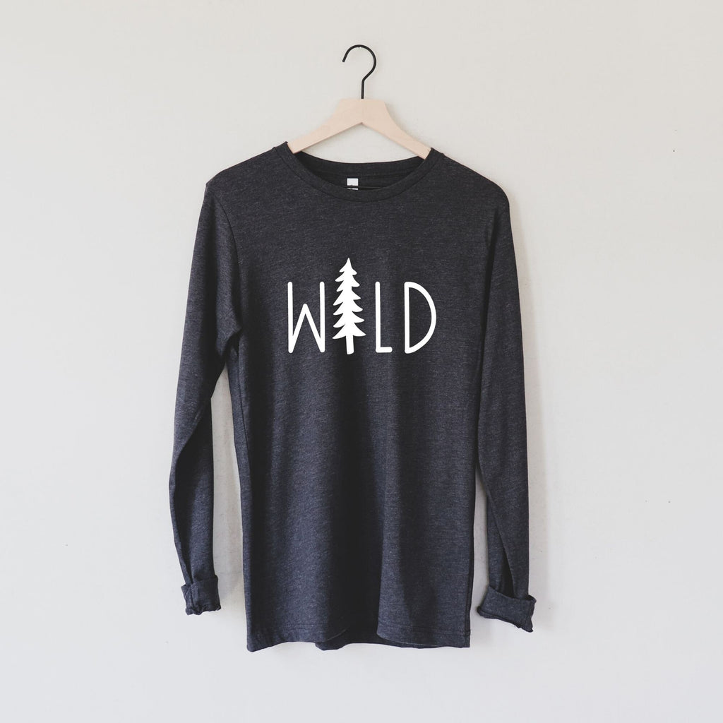 Wild Long Sleeve Shirt-Long Sleeves-208 Tees- 208 Tees, A Women's, Men's and Kids Online Graphic Tee Boutique, Located in Spirit Lake, Idaho