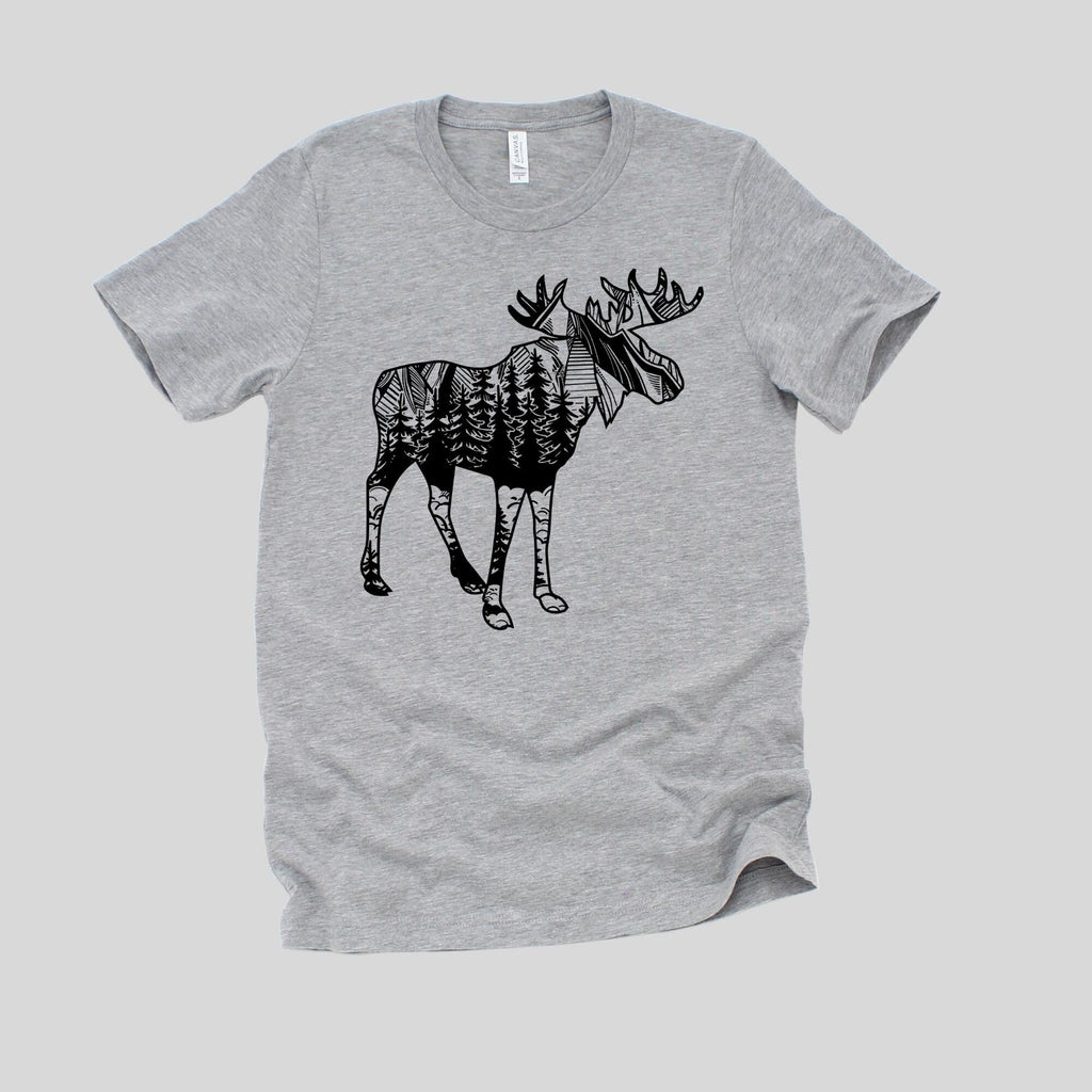 Moose T Shirt for Men 24-208 Tees- 208 Tees, A Women's, Men's and Kids Online Graphic Tee Boutique, Located in Spirit Lake, Idaho