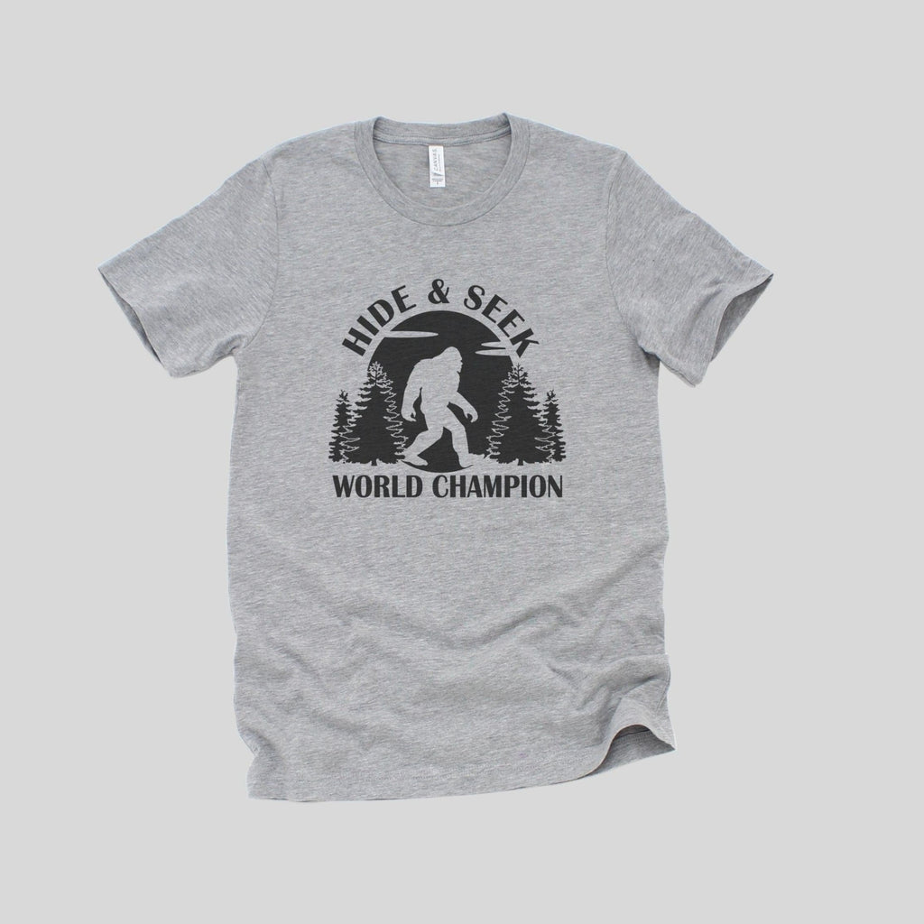 Bigfoot Camping Shirt for Men, Sasquatch-208 Tees- 208 Tees, A Women's, Men's and Kids Online Graphic Tee Boutique, Located in Spirit Lake, Idaho