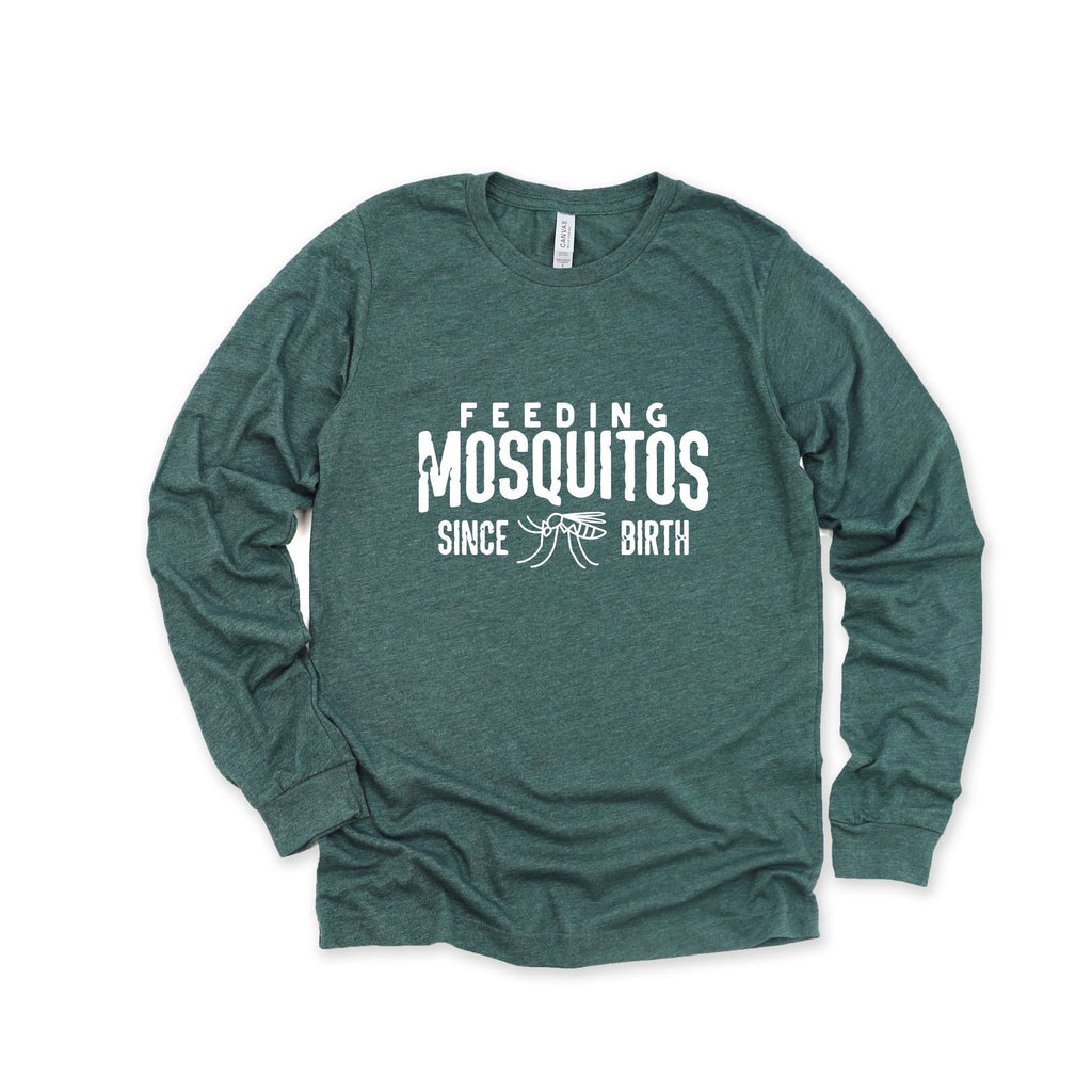 Mosquito Shirt, Camping Shirt-Long Sleeves-208 Tees- 208 Tees, A Women's, Men's and Kids Online Graphic Tee Boutique, Located in Spirit Lake, Idaho