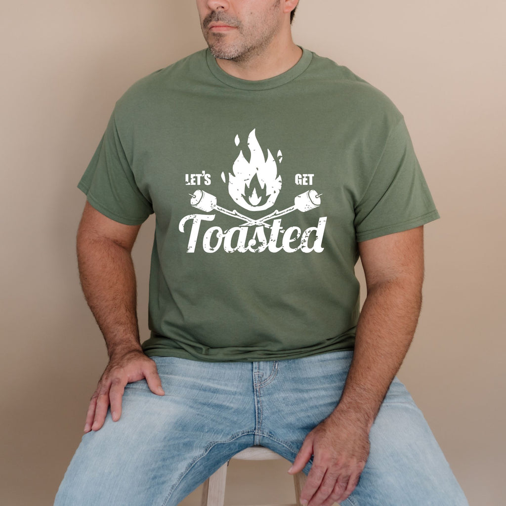 Let's Get Toasted Mens TShirt 8T-208 Tees- 208 Tees, A Women's, Men's and Kids Online Graphic Tee Boutique, Located in Spirit Lake, Idaho